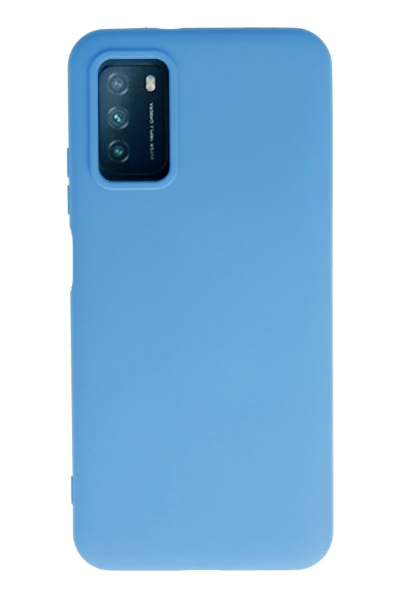Newface Xiaomi Pocophone M3 Kılıf Nano içi Kadife Silikon - Mavi resmi