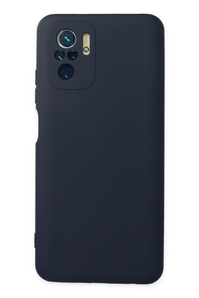 Newface Xiaomi Redmi Note 10 Kılıf Nano içi Kadife Silikon - Lacivert resmi