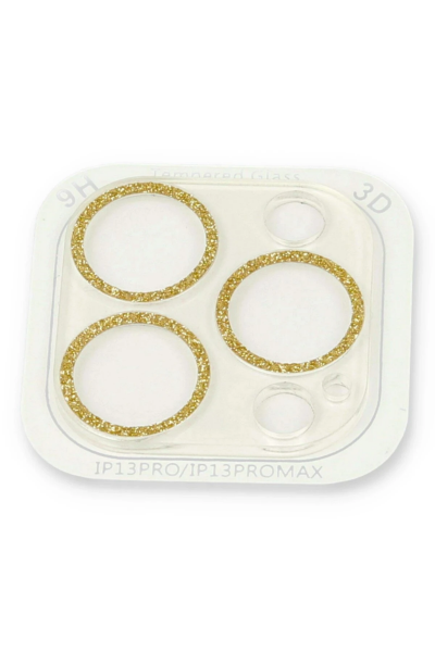Newface iPhone 13 Pro Max Shine Kamera Lens Koruma Cam - Gold resmi