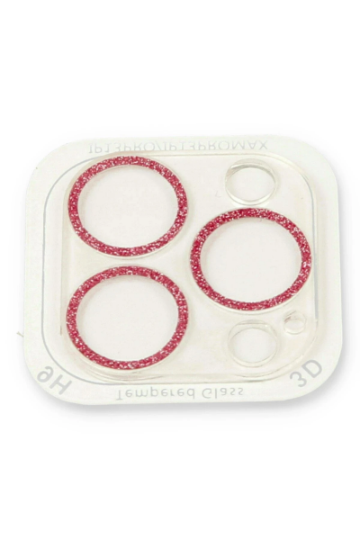 Newface iPhone 13 Pro Max Shine Kamera Lens Koruma Cam - Pembe resmi