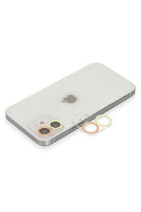 Newface iPhone 11 Renkli Kamera Lens Koruma Cam - Sarı-Turuncu resmi
