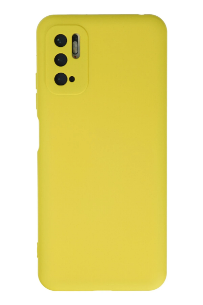 Newface Xiaomi Redmi Note 10 5G Kılıf Nano içi Kadife Silikon - Sarı resmi