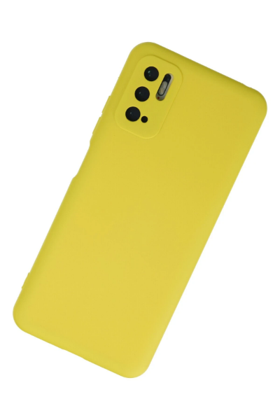 Newface Xiaomi Redmi Note 10 5G Kılıf Nano içi Kadife Silikon - Sarı resmi