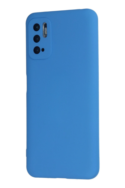 Newface Xiaomi Redmi Note 10 5G Kılıf Nano içi Kadife Silikon - Mavi resmi