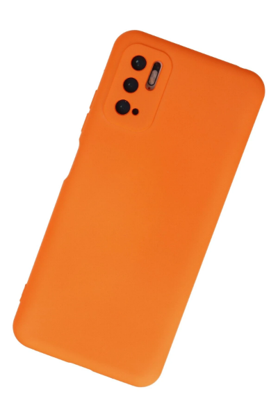 Newface Xiaomi Redmi Note 10 5G Kılıf Nano içi Kadife Silikon - Turuncu resmi