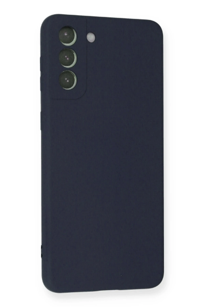Newface Samsung Galaxy S21 FE Kılıf Nano içi Kadife Silikon - Lacivert resmi
