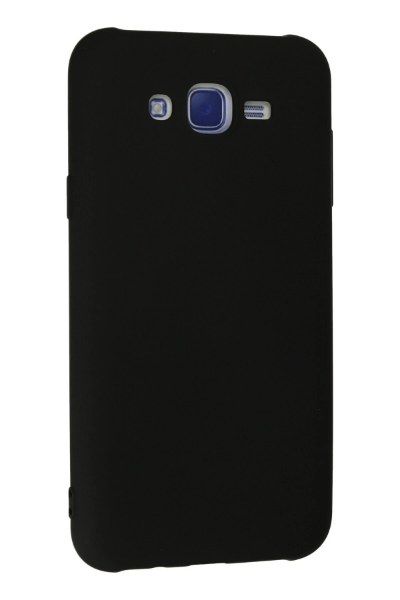 Newface Samsung Galaxy J7 Kılıf Nano içi Kadife Silikon - Siyah resmi