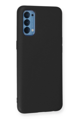 Newface Oppo Reno 4 Kılıf Nano içi Kadife Silikon - Siyah resmi