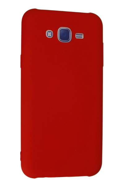 Newface Samsung Galaxy J7 Kılıf Nano içi Kadife Silikon - Kırmızı resmi