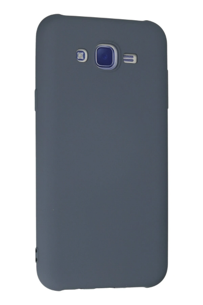 Newface Samsung Galaxy J7 Kılıf Nano içi Kadife Silikon - Gri resmi
