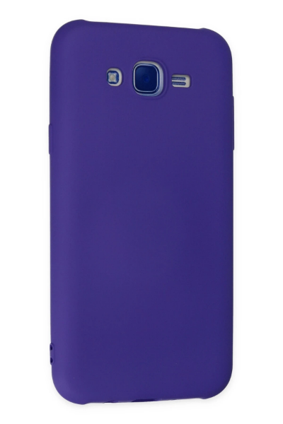 Newface Samsung Galaxy J7 Kılıf Nano içi Kadife Silikon - Mor resmi