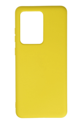 Newface Samsung Galaxy S20 Ultra Kılıf Nano içi Kadife Silikon - Sarı resmi