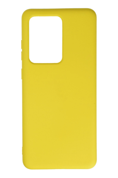 Newface Samsung Galaxy S20 Ultra Kılıf Nano içi Kadife Silikon - Sarı resmi