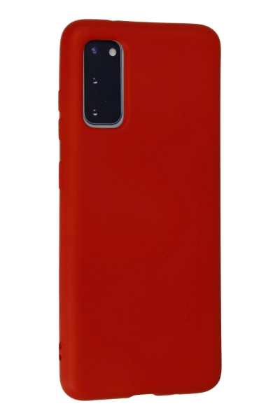 Newface Samsung Galaxy S20 Kılıf Nano içi Kadife Silikon - Kırmızı resmi