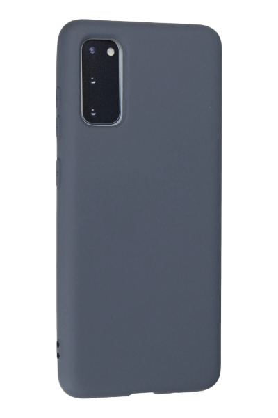 Newface Samsung Galaxy S20 Kılıf Nano içi Kadife Silikon - Gri resmi