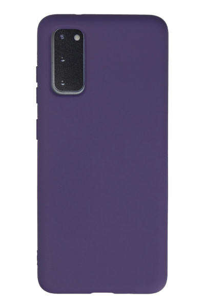 Newface Samsung Galaxy S20 Kılıf Nano içi Kadife Silikon - Mor resmi
