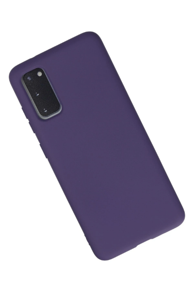Newface Samsung Galaxy S20 Kılıf Nano içi Kadife Silikon - Mor resmi