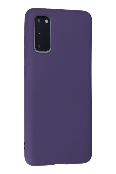 Newface Samsung Galaxy S20 Kılıf Nano içi Kadife Silikon - Mor resmi