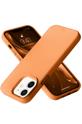 Newface iPhone 12 Kılıf Nano içi Kadife Silikon - Turuncu resmi