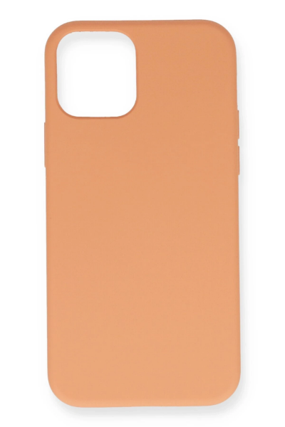 Newface iPhone 12 Mini Kılıf Nano içi Kadife Silikon - Turuncu resmi