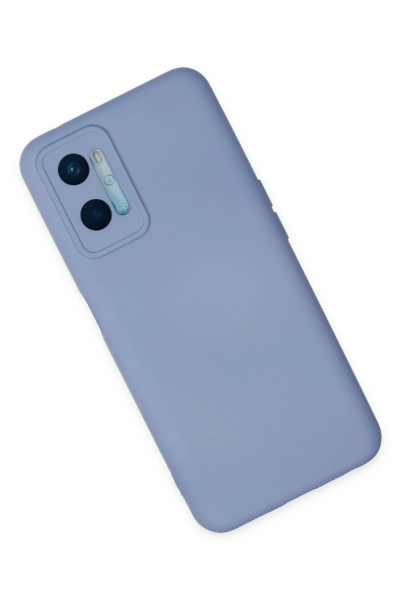 Newface Oppo A96 Kılıf Nano içi Kadife Silikon - Lila resmi