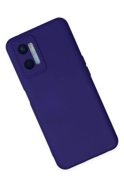 Newface Oppo A96 Kılıf Nano içi Kadife Silikon - Mor resmi