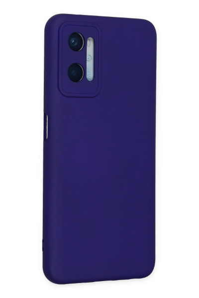 Newface Oppo A96 Kılıf Nano içi Kadife Silikon - Mor resmi