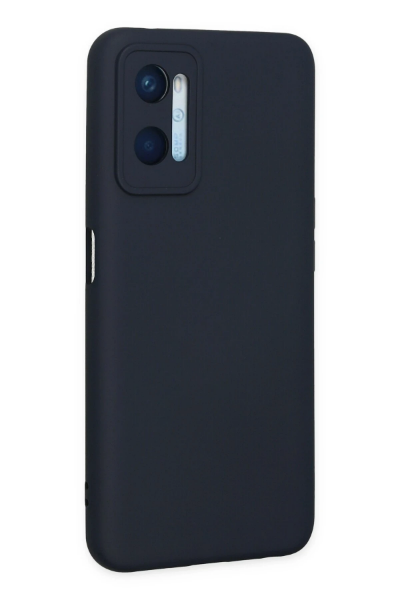 Newface Oppo A96 Kılıf Nano içi Kadife Silikon - Lacivert resmi