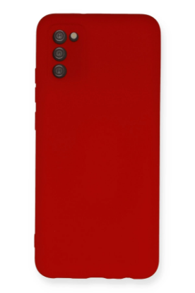 Newface Samsung Galaxy A03S Kılıf Nano içi Kadife Silikon - Kırmızı resmi