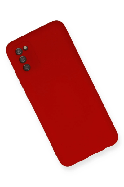 Newface Samsung Galaxy A03S Kılıf Nano içi Kadife Silikon - Kırmızı resmi