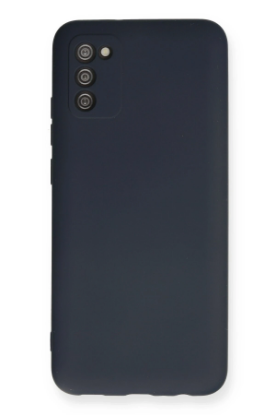 Newface Samsung Galaxy A03S Kılıf Nano içi Kadife Silikon - Lacivert resmi
