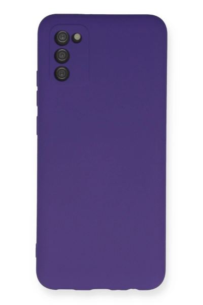 Newface Samsung Galaxy A03S Kılıf Nano içi Kadife Silikon - Mor resmi