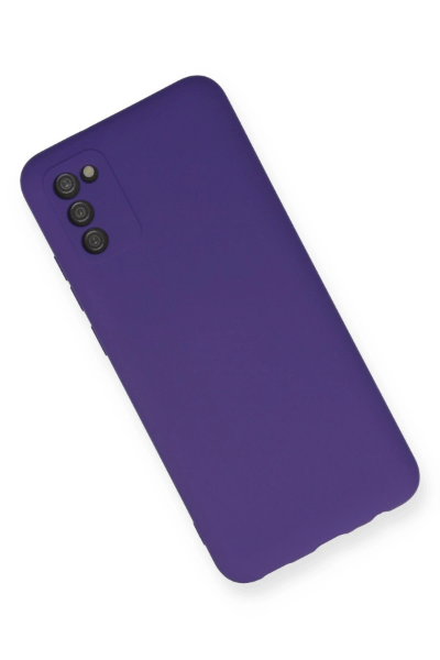 Newface Samsung Galaxy A03S Kılıf Nano içi Kadife Silikon - Mor resmi