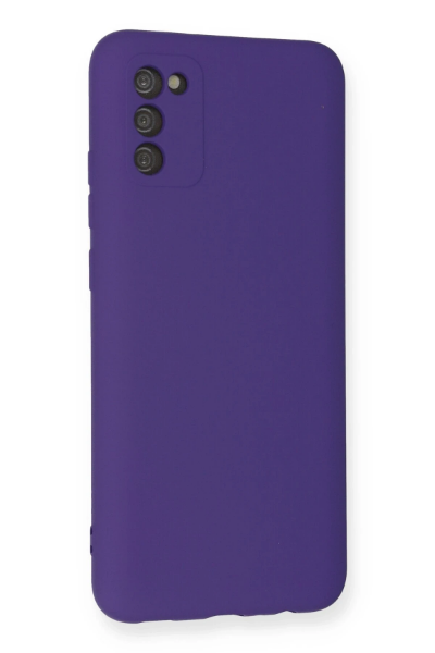 Newface Samsung Galaxy A03S Kılıf Nano içi Kadife Silikon - Mor resmi