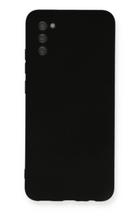 Newface Samsung Galaxy A03S Kılıf Nano içi Kadife Silikon - Siyah resmi