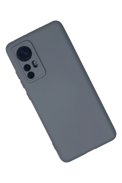 Newface Xiaomi Mi 12 Kılıf Nano içi Kadife Silikon - Gri resmi
