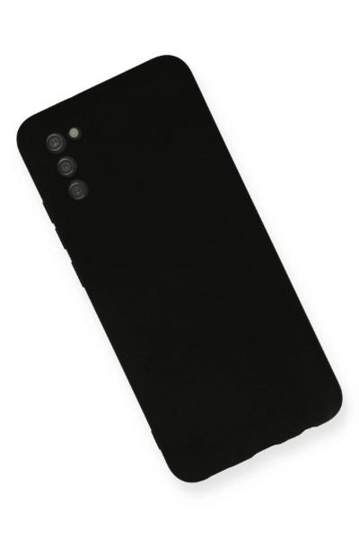 Newface Samsung Galaxy A03S Kılıf Nano içi Kadife Silikon - Siyah resmi