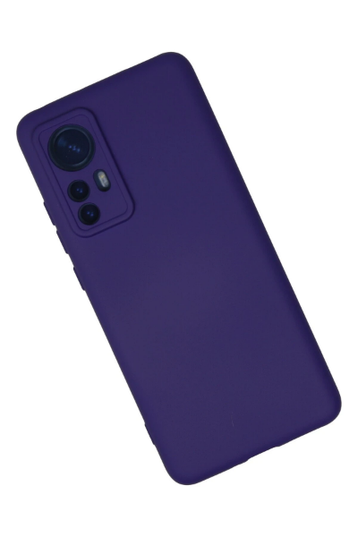Newface Xiaomi Mi 12 Kılıf Nano içi Kadife Silikon - Mor resmi