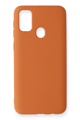 Newface Samsung Galaxy A21S Kılıf Nano içi Kadife Silikon - Turuncu resmi