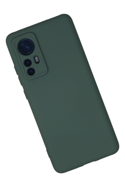 Newface Xiaomi Mi 12 Kılıf Nano içi Kadife Silikon - Koyu Yeşil resmi