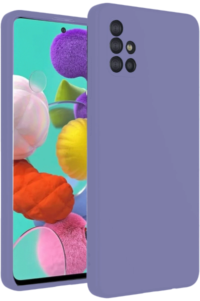 Newface Samsung Galaxy A31 Kılıf Nano içi Kadife Silikon - Lila resmi
