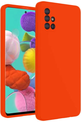 Newface Samsung Galaxy A31 Kılıf Nano içi Kadife Silikon - Turuncu resmi