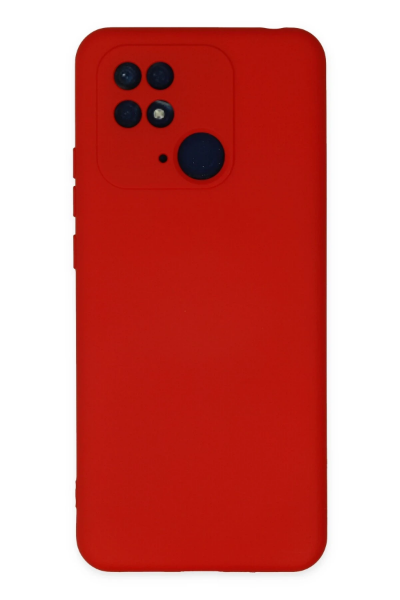 Newface Xiaomi Redmi 10C Kılıf Nano içi Kadife Silikon - Kırmızı resmi