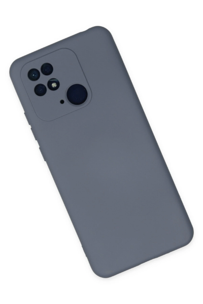 Newface Xiaomi Redmi 10C Kılıf Nano içi Kadife Silikon - Gri resmi