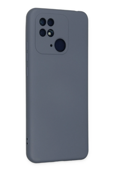 Newface Xiaomi Redmi 10C Kılıf Nano içi Kadife Silikon - Gri resmi