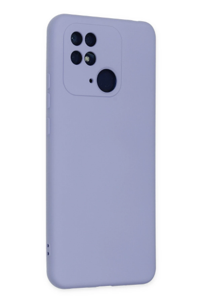 Newface Xiaomi Redmi 10C Kılıf Nano içi Kadife Silikon - Lila resmi