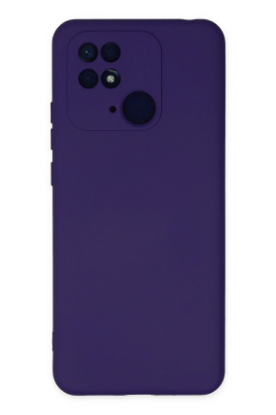 Newface Xiaomi Redmi 10C Kılıf Nano içi Kadife Silikon - Mor resmi