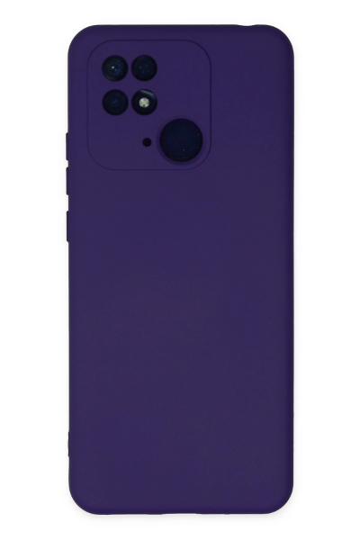 Newface Xiaomi Redmi 10C Kılıf Nano içi Kadife Silikon - Mor resmi