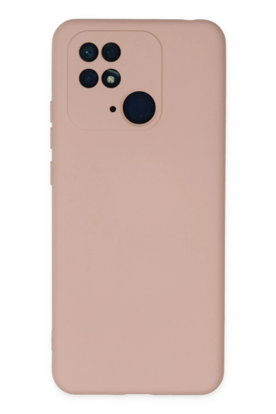 Newface Xiaomi Redmi 10C Kılıf Nano içi Kadife Silikon - Pudra resmi