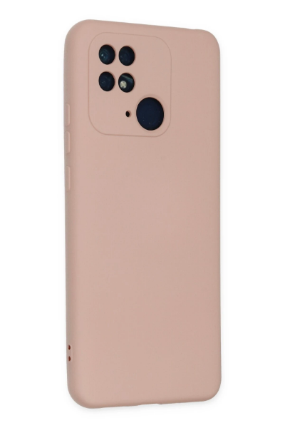 Newface Xiaomi Redmi 10C Kılıf Nano içi Kadife Silikon - Pudra resmi
